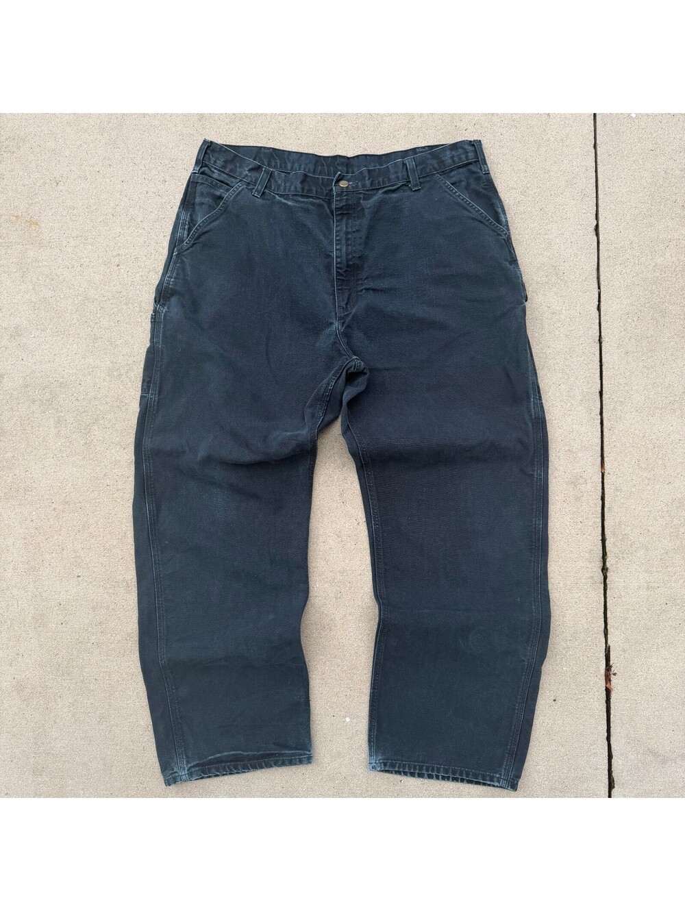 Carhartt Dungaree Fit Pants Mens 40x32 Black Workwear Utility